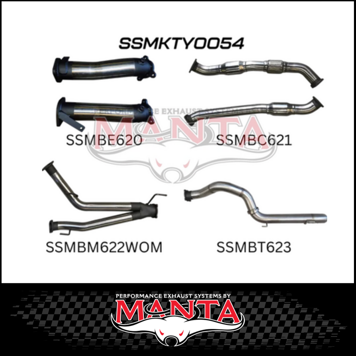 MANTA 3" TWIN INTO SINGLE 4" STAINLESS STEEL TURBO BACK EXHAUST SYSTEM FITS TOYOTA LANDCRUISER VDJ200R 2007-2015