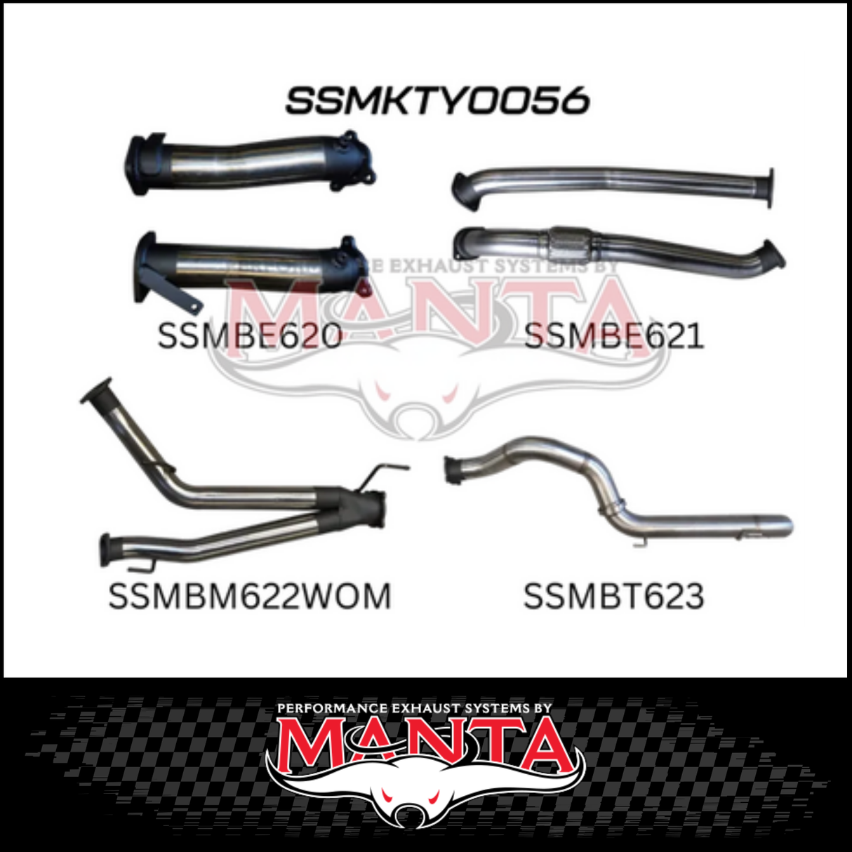 MANTA 3" TWIN INTO SINGLE 4" STAINLESS STEEL TURBO BACK EXHAUST SYSTEM FITS TOYOTA LANDCRUISER VDJ200R 2007-2015