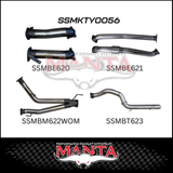 MANTA 3" TWIN INTO SINGLE 4" STAINLESS STEEL TURBO BACK EXHAUST SYSTEM FITS TOYOTA LANDCRUISER VDJ200R 2007-2015