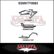 MANTA STAINLESS STEEL EXTRACTORS & 2.5"  EXHAUST SYSTEM FITS TOYOTA LANDCRUISER FZJ105R 4.5L 1FZ 1998-2002 (SSMKTY0083)