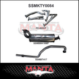 MANTA STAINLESS STEEL EXTRACTORS & 2.5"  EXHAUST SYSTEM FITS TOYOTA LANDCRUISER FZJ105R 4.5L 1FZ 1998-2002 (SSMKTY0084)