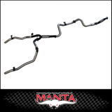 MANTA 3" TWIN STAINLESS STEEL TURBO BACK EXHAUST SYSTEM FITS TOYOTA LANDCRUISER VDJ79R 4.5L V8 SINGLE CAB 2007-2016