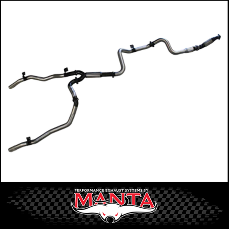 MANTA 3" TWIN STAINLESS STEEL TURBO BACK EXHAUST SYSTEM FITS TOYOTA LANDCRUISER VDJ79R 4.5L V8 SINGLE CAB 2007-2016