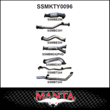 MANTA 3" TWIN TURBO BACK EXHAUST SYSTEM FITS TOYOTA LANDCRUISER VDJ79R 4.5L V8 DUAL CAB 2012-2016