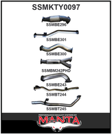 MANTA 3" TWIN TURBO BACK EXHAUST SYSTEM FITS TOYOTA LANDCRUISER VDJ79R 4.5L V8 DUAL CAB 2012-2016