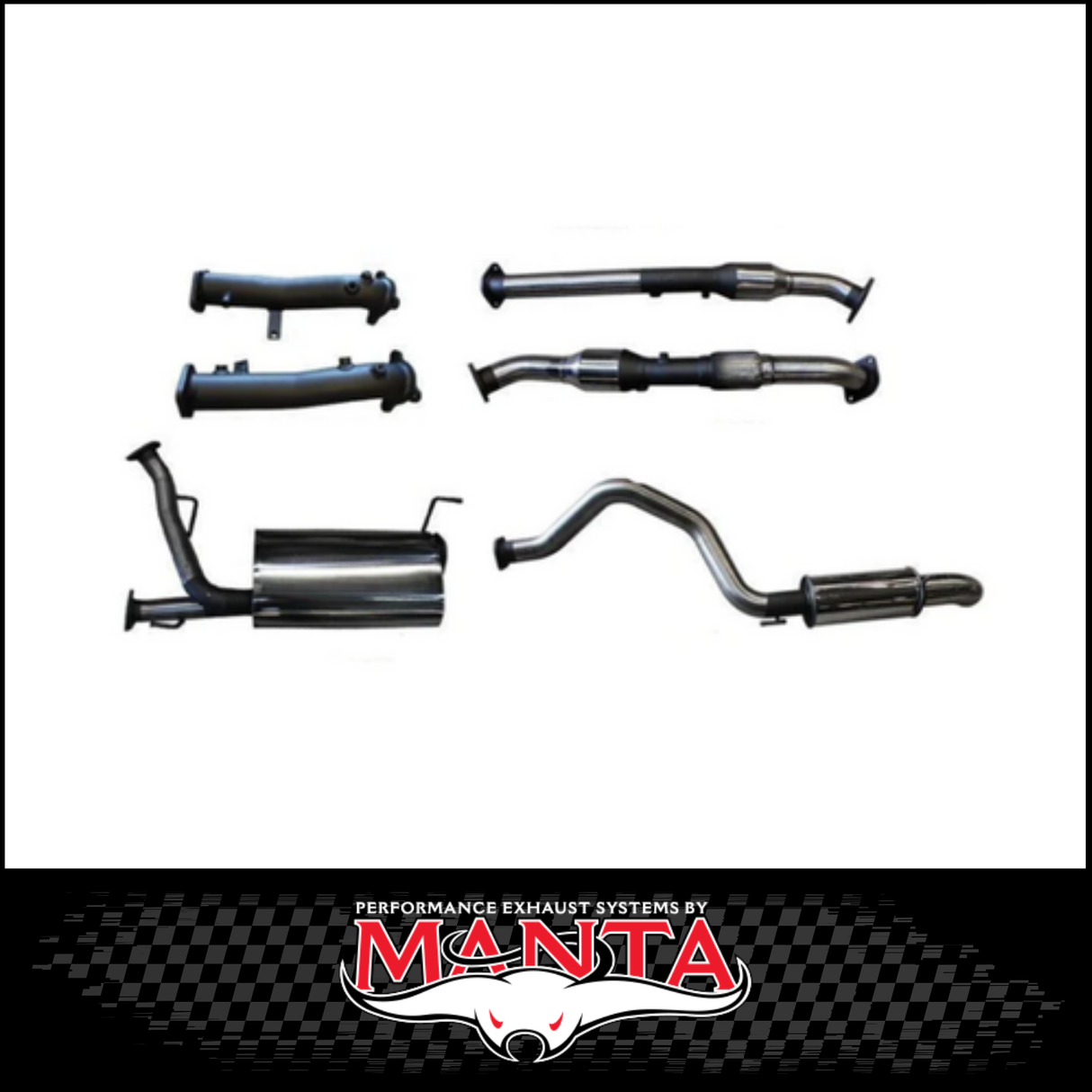 MANTA 2.5" TWIN INTO 3" STAINLESS STEEL TURBO BACK EXHAUST SYSTEM FITS TOYOTA LANDCRUISER VDJ200R 4.5L V8 2015-2021