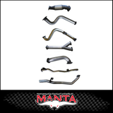 MANTA 3" TWIN STAINLESS STEEL TURBO BACK EXHAUST SYSTEM FITS TOYOTA LANDCRUISER VDJ79R 4.5L V8 SINGLE CAB 2007-2016