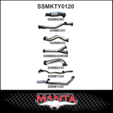 MANTA 3" TWIN TURBO BACK EXHAUST SYSTEM FITS TOYOTA LANDCRUISER VDJ79R 4.5L V8 DUAL CAB 2012-2016