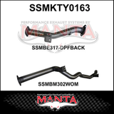 MANTA 3" STAINLESS STEEL DPF BACK EXHAUST SYSTEM FITS TOYOTA LANDCRUISER VDJ76R 4.5L V8 WAGON 2016-2025