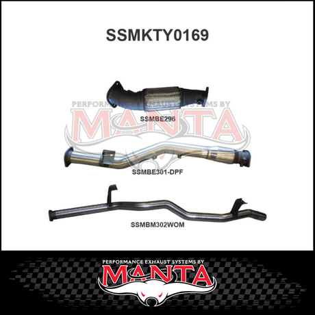 MANTA 3" STAINLESS STEEL TURBO BACK EXHAUST SYSTEM FITS TOYOTA LANDCRUISER VDJ76R 4.5L V8 WAGON 2016-2025