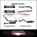 MANTA 3" TWIN INTO SINGLE 4" STAINLESS STEEL TURBO BACK EXHAUST SYSTEM FITS TOYOTA LANDCRUISER VDJ200R 2007-2015