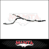 MANTA 4" STAINLESS STEEL DUAL TURBO BACK EXHAUST SYSTEM FITS TOYOTA LANDCRUISER VDJ79R 4.5L V8 2016-2025 - CAT/PIPE ONLY (SSMKTY0222)