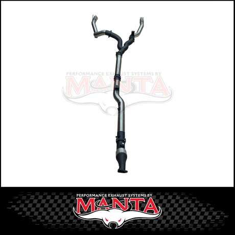 MANTA 4" STAINLESS STEEL DUAL TURBO BACK EXHAUST SYSTEM FITS TOYOTA LANDCRUISER VDJ79R 4.5L V8 2016-2025 - NO CAT/PIPE ONLY (SSMKTY0224)