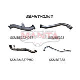 MANTA 3" STAINLESS STEEL TURBO BACK EXHAUST SYSTEM WITH HOTDOG FITS TOYOTA LANDCRUISER HZJ80R 4.2L 1HZ DIESEL WITH DTS TURBO 1990-1997 (SSMKTY0349)