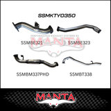 MANTA 3" STAINLESS STEEL TURBO BACK EXHAUST SYSTEM WITH HOTDOG FITS TOYOTA LANDCRUISER HZJ80R 4.2L 1HZ DIESEL WITH CT26 TURBO 1990-1997 (SSMKTY0350)