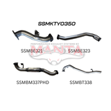 MANTA 3" STAINLESS STEEL TURBO BACK EXHAUST SYSTEM WITH HOTDOG FITS TOYOTA LANDCRUISER HZJ80R 4.2L 1HZ DIESEL WITH CT26 TURBO 1990-1997 (SSMKTY0350)