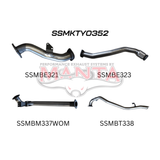 MANTA 3" STAINLESS STEEL TURBO BACK EXHAUST SYSTEM WITH PIPE ONLY FITS TOYOTA LANDCRUISER HZJ80R 4.2L 1HZ DIESEL WITH CT26 TURBO 1990-1997 (SSMKTY0352)