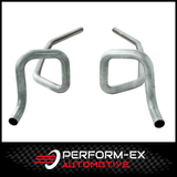 2.25" (57MM) STAINLESS STEEL TAILPIPES (PAIR) FITS HOLDEN HQ HJ HX HZ V8 SEDAN & MONARO (1T23589MBK-SS)