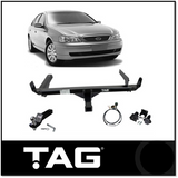 TAG HEAVY DUTY TOWBAR & WIRING KIT (2300KG) FITS FORD FALCON FG SEDAN 1/2008-10/2014 (NO REVERSE SENSORS)