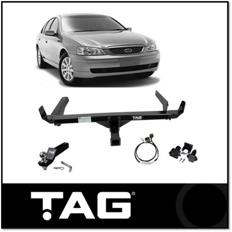 TAG HEAVY DUTY TOWBAR & WIRING KIT (2300KG) FITS FORD FALCON FG SEDAN 1/2008-10/2014 (NO REVERSE SENSORS)