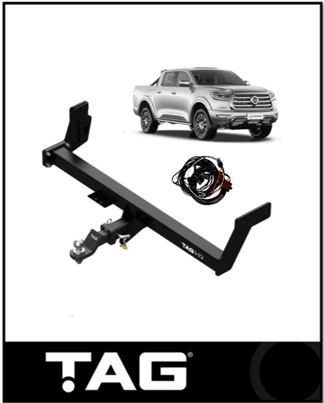 TAG HEAVY DUTY TOWBAR KIT (3000KG) FITS GREAT WALL CANNON NPW 9/2020-ON (T4G839-K201)