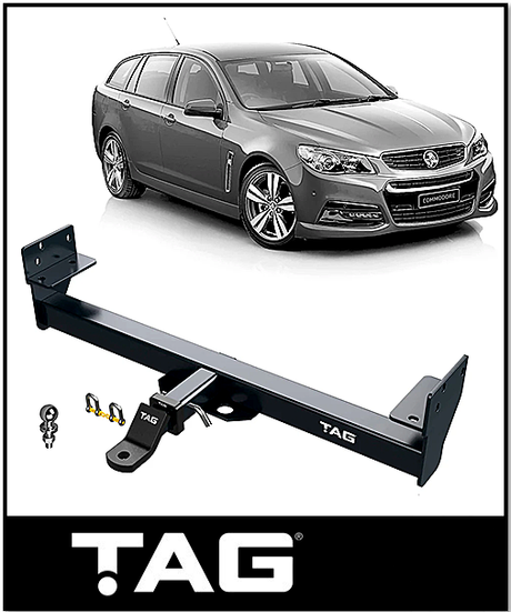 TAG HEAVY DUTY TOWBAR & WIRING KIT (2100KG) FITS HOLDEN COMMODORE VF WAGON 1/2013-10/2017 (T4H485-K101)