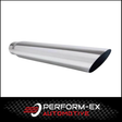ANGLE CUT STAINLESS STEEL EXHAUST TIP - 2.25" INLET - 2.5" OUTLET (15" LONG)