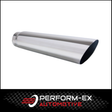 ANGLE CUT STAINLESS STEEL EXHAUST TIP - 2" INLET - 2.5" OUTLET (12" LONG)