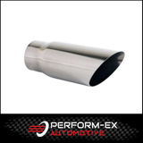 ANGLE CUT STAINLESS STEEL EXHAUST TIP - 2.5" INLET - 2.75" OUTLET (8" LONG)