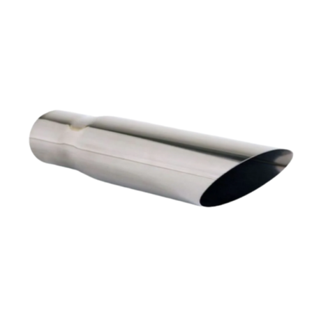 ANGLE CUT STAINLESS STEEL EXHAUST TIP - 2.5" INLET - 2.75" OUTLET (15" LONG)