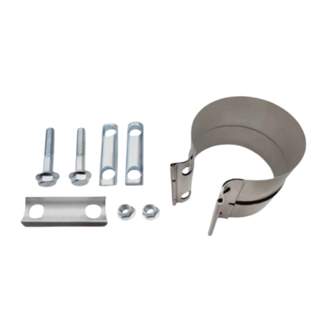 2.25" 57MM STAINLESS STEEL LAP BAND STYLE CLAMP (FLEX TO TUBE)
