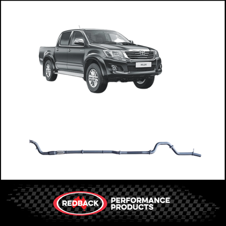 REDBACK 3" 409 STAINLESS STEEL TURBO BACK EXHAUST SYSTEM FITS TOYOTA HILUX KUN26R N70 2005-2015 - NO CAT/MUFFLER