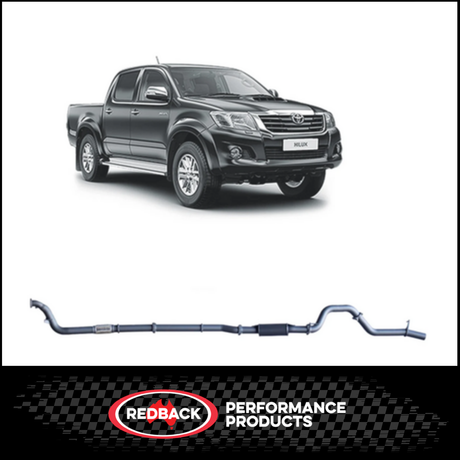 REDBACK 3" 409 STAINLESS STEEL TURBO BACK EXHAUST SYSTEM FITS TOYOTA HILUX KUN26R N70 2005-2015 - NO CAT/MUFFLER