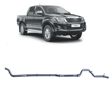 REDBACK 3" 409 STAINLESS STEEL EXHAUST SYSTEM FITS TOYOTA HILUX KUN26R N70 2005-2015