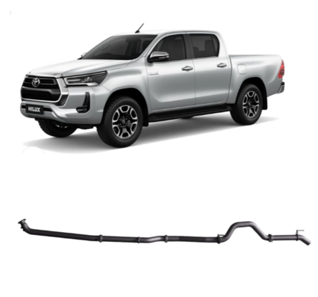 REDBACK 3" 409 STAINLESS STEEL DPF BACK EXHAUST SYSTEM FITS TOYOTA HILUX GUN126R N80 1/2015-ON