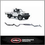 REDBACK 3" 409 STAINLESS STEEL TURBO BACK EXHAUST SYSTEM FITS TOYOTA LANDCRUISER VDJ79R 2007-2016 SINGLE CAB - CAT/MUFFLER