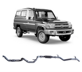REDBACK 3" 409 STAINLESS STEEL TURBO BACK  EXHAUST SYSTEM FITS TOYOTA LANDCRUISER VDJ78R 4.5L V8 2007-2016 TROOP CARRIER - NO