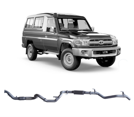 REDBACK 3" 409 STAINLESS STEEL TURBO BACK  EXHAUST SYSTEM FITS TOYOTA LANDCRUISER VDJ78R 4.5L V8 2007-2016 TROOP CARRIER - NO