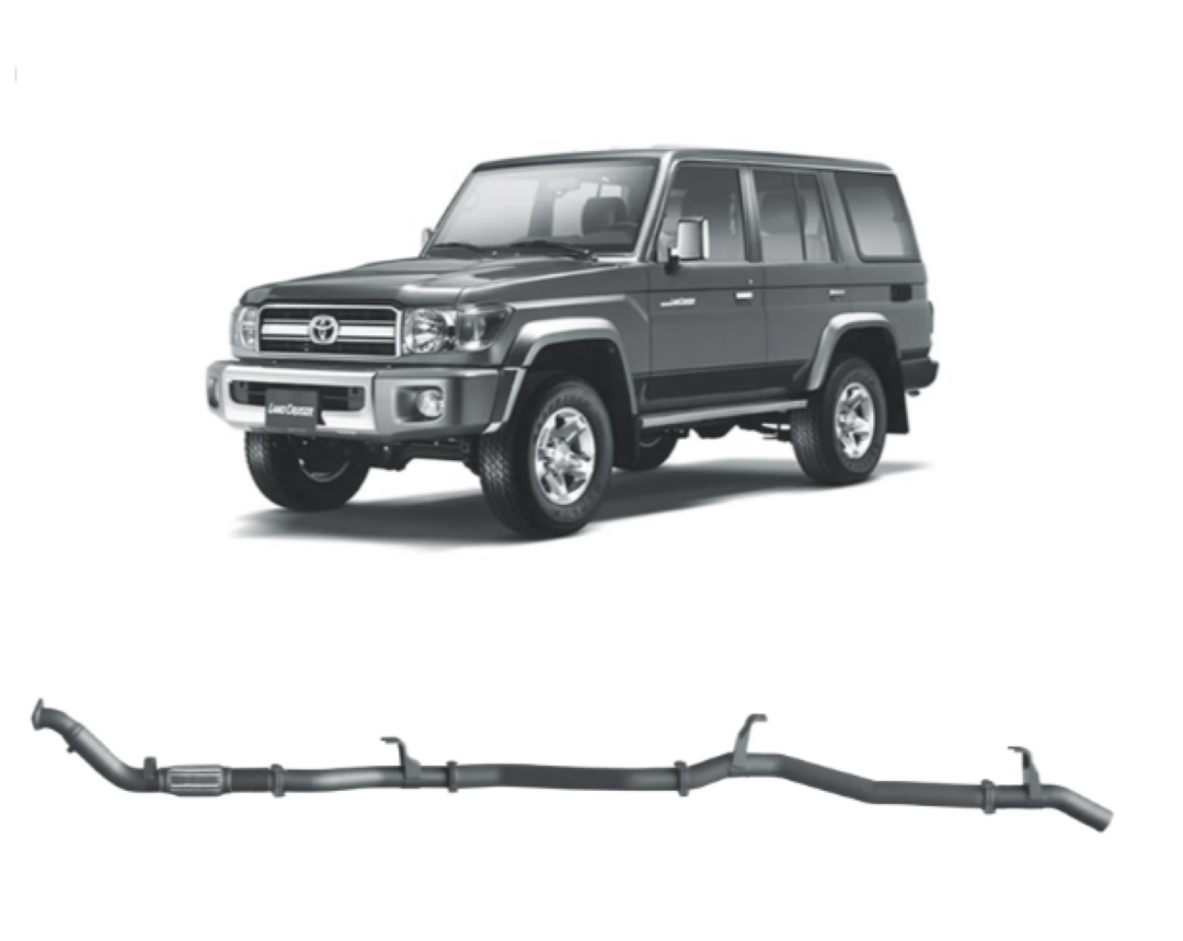 REDBACK 3" 409 STAINLESS STEEL PIPE ONLY EXHAUST SYSTEM FITS TOYOTA LANDCRUISER VDJ76R 2007-2016 WAGON (TLX40600-PO)