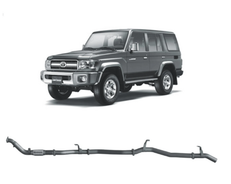 REDBACK 3" 409 STAINLESS STEEL PIPE ONLY EXHAUST SYSTEM FITS TOYOTA LANDCRUISER VDJ76R 2007-2016 WAGON (TLX40600-PO)