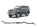 REDBACK 3" 409 STAINLESS STEEL NO CAT/RESONATOR EXHAUST SYSTEM FITS TOYOTA LANDCRUISER VDJ76R 2007-2016 WAGON (TLX40600-PR)
