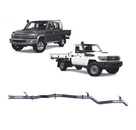 REDBACK 3" 409 STAINLESS STEEL DPF BACK EXHAUST SYSTEM FITS TOYOTA LANDCRUISER VDJ79R 4.5L V8 2016-2025