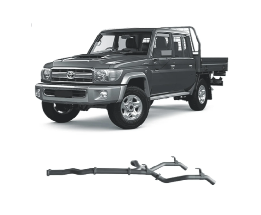 REDBACK TWIN 3" 409 STAINLESS STEEL DPF BACK EXHAUST SYSTEM FITS TOYOTA LANDCRUISER VDJ79R 4.5L V8 2016-2025
