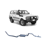 REDBACK 3" STAINLESS STEEL TURBO BACK EXHAUST SYSTEM WITH MUFFLER FITS TOYOTA LANDCRUISER HZJ80R 4.2L 1HZ WITH SAFARI TURBO 1990-1997 (TLX44500-PM-SAF)