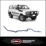 REDBACK 3" STAINLESS STEEL TURBO BACK EXHAUST SYSTEM WITH PIPE ONLY FITS TOYOTA LANDCRUISER HZJ80R 4.2L 1HZ WITH DENCO TURBO 1990-1997 (TLX44500-PO-DEN)