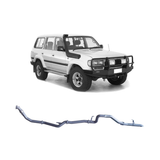 REDBACK 3" STAINLESS STEEL TURBO BACK EXHAUST SYSTEM WITH PIPE ONLY FITS TOYOTA LANDCRUISER HZJ80R 4.2L 1HZ WITH SAFARI TURBO 1990-1997 (TLX44500-PO-SAF)