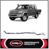 REDBACK 3" 409 STAINLESS STEEL TURBO BACK EXHAUST SYSTEM FITS TOYOTA LANDCRUISER VDJ79R 2012-2016 DUAL CAB