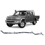 REDBACK 3" 409 STAINLESS STEEL TURBO BACK EXHAUST SYSTEM FITS TOYOTA LANDCRUISER VDJ79R 2012-2016 DUAL CAB - NO CAT/RESONATOR