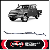 REDBACK 3" 409 STAINLESS STEEL TURBO BACK EXHAUST SYSTEM FITS TOYOTA LANDCRUISER VDJ79R 2012-2016 DUAL CAB - NO CAT/RESONATOR