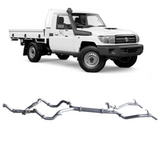 REDBACK TWIN 3" 409 STAINLESS STEEL TURBO BACK EXHAUST SYSTEM FITS TOYOTA LANDCRUISER VDJ79R 2007-2016 SINGLE CAB